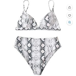 Snakeskin Print Bikini Set